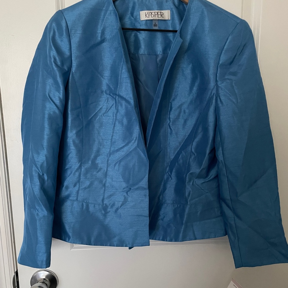 Kasper Women's Shimmering Blue Blazer